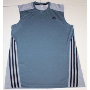 Mens adidas Climacool Training  Sleeveless Athletic Tank Top Gray Large F86281